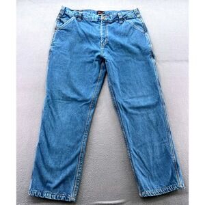 Wolverine Jeans Mens 38x30 Carpenter Fleece Lined Blue Denim Medium Wash